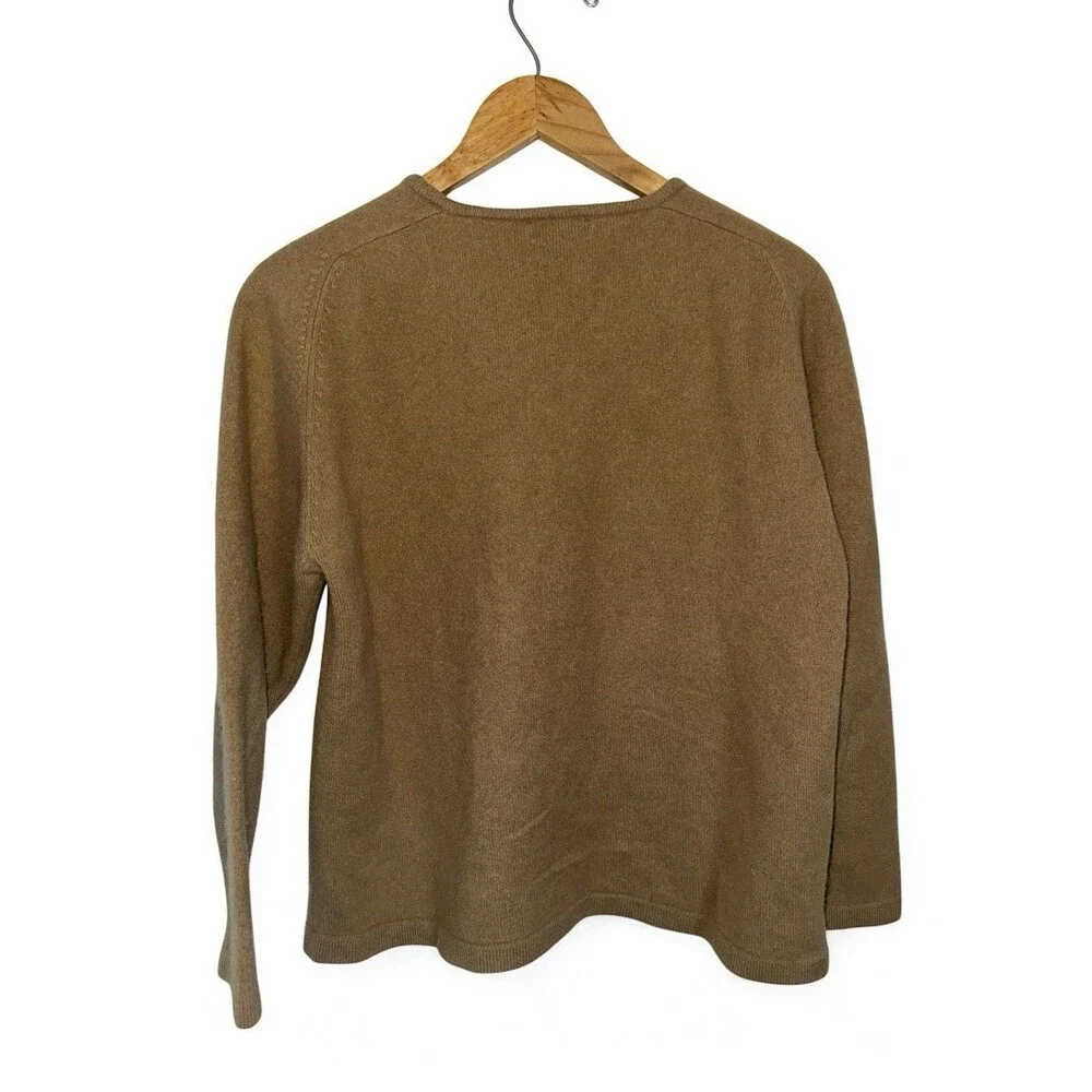 111 State 100% Cashmere Sweater Men’s Medium Tan V Neck Pullover